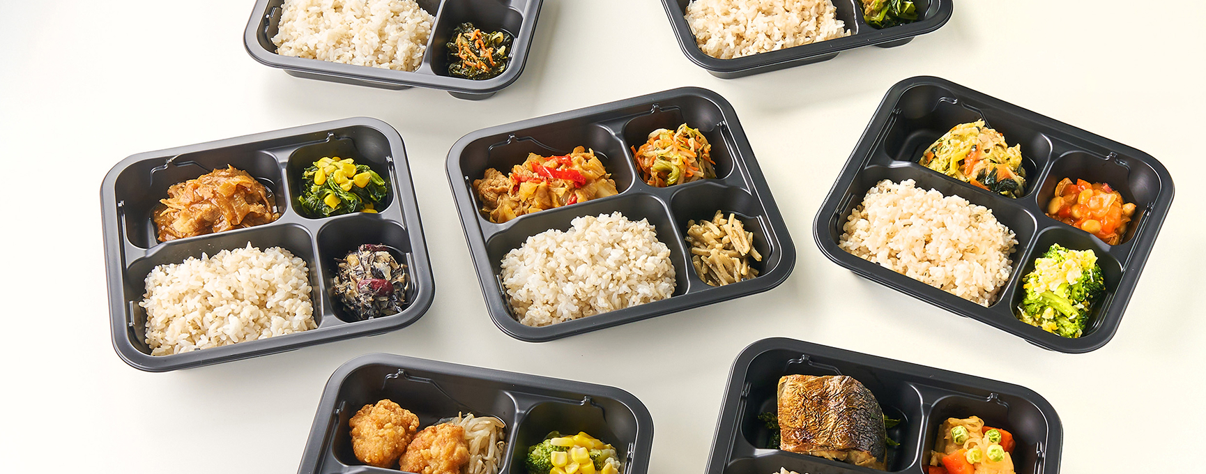 栄養と満足感を両立したご飯付きメニューも選べる